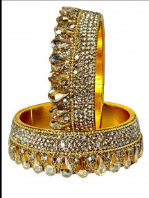 Brass Queen design Heavy bangles (4 pcs for both hands)FBK09