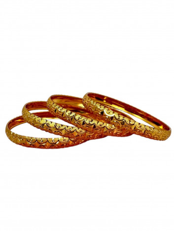 Gold Plated Bangles (4 chudi) (GLC09)
