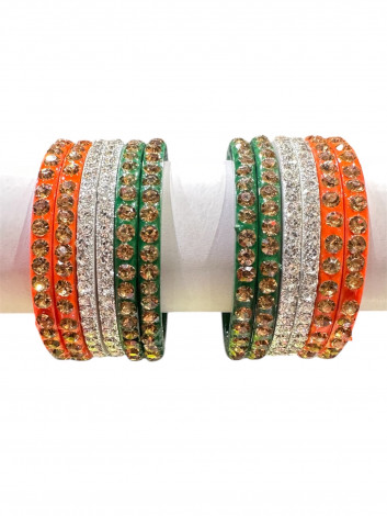 Tricolor Bangles ( 26 Jan special) (PLC04)