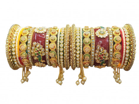 Semi bridal bangels set (BRD24)