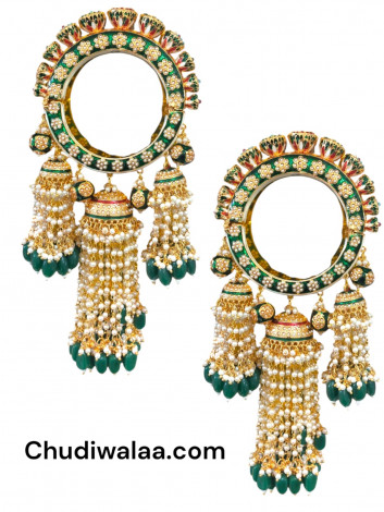 Royal Rajwadi Bangadi Set With Heavy Jhoomer Latkan (BRK41)