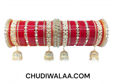 Punjabi Seep Set With Artificial Ad kada bangles (PLS47)