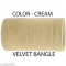 Cream Velvet Bangles 36 Pcs